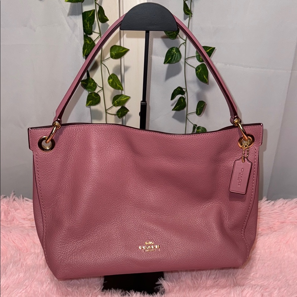 NWOT Coach Pink Leather Tote Bag